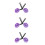 3Pairs Quick-Install Stabilizers for Kids Purple Durable 10