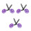 3Pairs Quick-Install Stabilizers for Kids Purple Durable 9