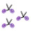 3Pairs Quick-Install Stabilizers for Kids Purple Durable 8
