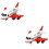 2Sets Kids White Pull Back Airplane Toy Durable Plastic Alloy Play 7