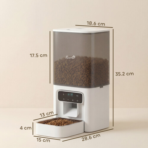 PawHut PawHut Automatic Cat Feeder Programmable with Timer, 10s Voice Recorder 1