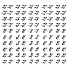 100Pcs Metal Strap Buttons End Pins with Mounting Screws for Electric Acoustic Guitar, Bass,Ukulele