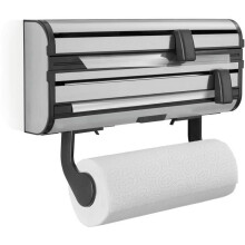 Wall roll holder, Stainless Steel, Silver, 38.5 x 16.2 x 8.5 cm