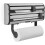Wall roll holder, Stainless Steel, Silver, 38.5 x 16.2 x 8.5 cm 1