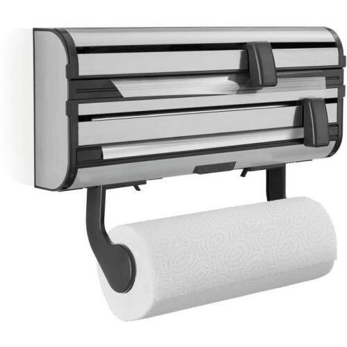 Wall roll holder, Stainless Steel, Silver, 38.5 x 16.2 x 8.5 cm