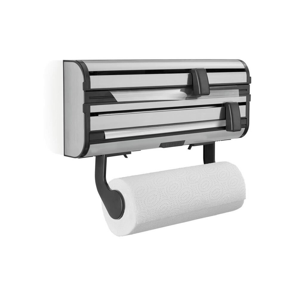Photos - Towel Holder Leifheit Wall roll holder, Stainless Steel, Silver, 38.5 x 16.2 x 8.5 cm 