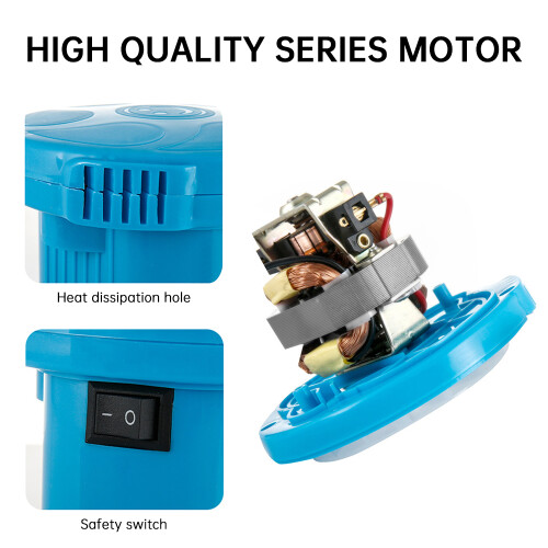 Pompa d'aria portatile da 210W per sacchetti di compressione, 450L/min, Blu 2