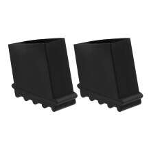 8Pcs Black Rubber Ladder Feet Caps Non-Slip Protective Stability Pads
