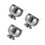 3Sets Metall Dessertbecher Fußed Eisbecher Für Party Silbern 4