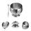 3Sets Metall Dessertbecher Fußed Eisbecher Für Party Silbern 11