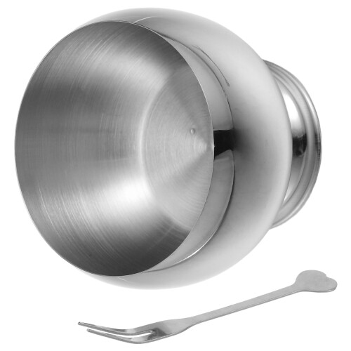 3Sets Metall Dessertbecher Fußed Eisbecher Für Party Silbern 2