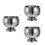 3Sets Metall Dessertbecher Fußed Eisbecher Für Party Silbern 10