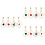6Paires Boucles D'oreilles Décoratives Poker Style Unique 6