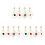 6Paires Boucles D'oreilles Décoratives Poker Style Unique 2
