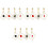 6Paires Boucles D'oreilles Décoratives Poker Style Unique 3
