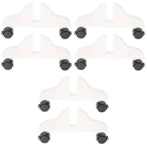 6Pièces Pieds Support Séparateur Écran Marron Clair Solide 2