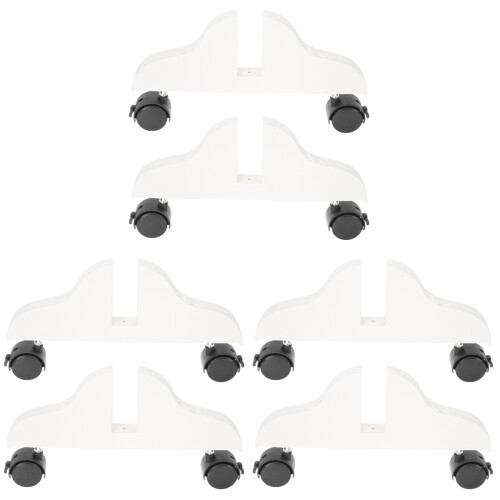 6Pièces Pieds Support Séparateur Écran Marron Clair Solide 1
