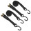 4Ensembles Sangles De Maintien Noires Polyester Et Fer 2