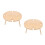 2Pièces Table Bois Beige Compacte Pour Snacks Verres À Vin 9