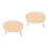 2Pièces Table Bois Beige Compacte Pour Snacks Verres À Vin 5