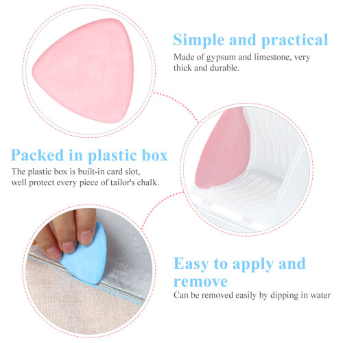 2Pièces Craie Textile , Triangle Pour Marquage Couture Pro