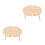 2Pièces Table Bois Beige Compacte Pour Snacks Verres À Vin 8