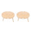 2Pièces Table Bois Beige Compacte Pour Snacks Verres À Vin 10