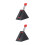 2Pièces Clip Câble Souris Gaming ABS Noir Ajustable Stable Et Durable 3
