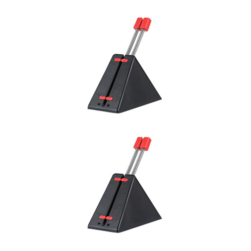 2Pièces Clip Câble Souris Gaming ABS Noir Ajustable Stable Et Durable 2