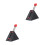 2Pièces Clip Câble Souris Gaming ABS Noir Ajustable Stable Et Durable 4