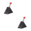 2Pièces Clip Câble Souris Gaming ABS Noir Ajustable Stable Et Durable 6