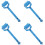 4Pièces Rouleaux Pièce Bleu Outil Polyvalent Pour Pose Et Papier 7
