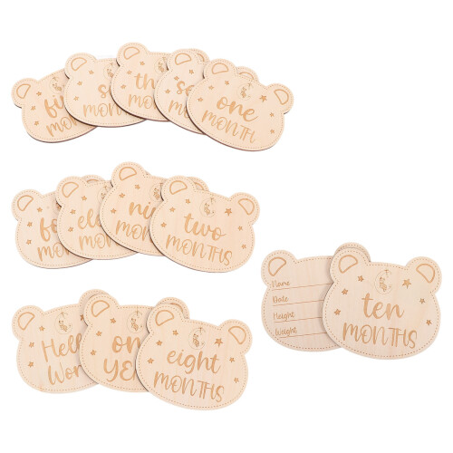 70Pièces Cartes Bébé Bois Clair Pour 2