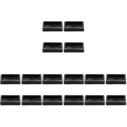 16Pièces Couvre Pieds D'échelle Noir Usage Protection Sol 2