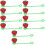 10Pcs Strawberry Shape Tips End Cover Green Reusable Caps 9