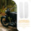 2Pcs Front Fork Boots White Plastic Motorcycle Shock Absorber Cover 7