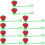 10Pcs Strawberry Shape Tips End Cover Green Reusable Caps 8