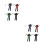 8Pcs Polyester Lady Bow Neckties Assorted Colors for School Uniforms 5