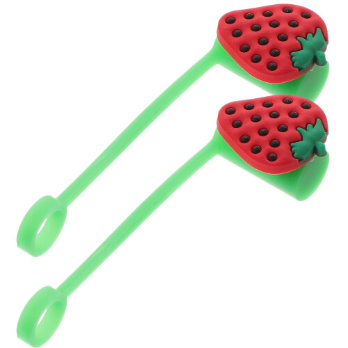 10Pcs Strawberry Shape Tips End Cover Green Reusable Caps 1