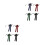8Pcs Polyester Lady Bow Neckties Assorted Colors for School Uniforms 8