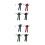 8Pcs Polyester Lady Bow Neckties Assorted Colors for School Uniforms 6