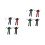 8Pcs Polyester Lady Bow Neckties Assorted Colors for School Uniforms 3