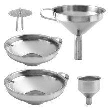 L'Imbuto da Cucina nel Acciaio Inossidabile da 4 Pezzi è Adatto per il Barattolo di Condimento per Bottiglie di Vetro per il Trasferimento di Liquidi
