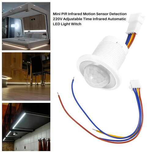 PIR Infrared Motion Sensor Detection 220V Adjustable  Infrared Automatic LED Light Witch 1