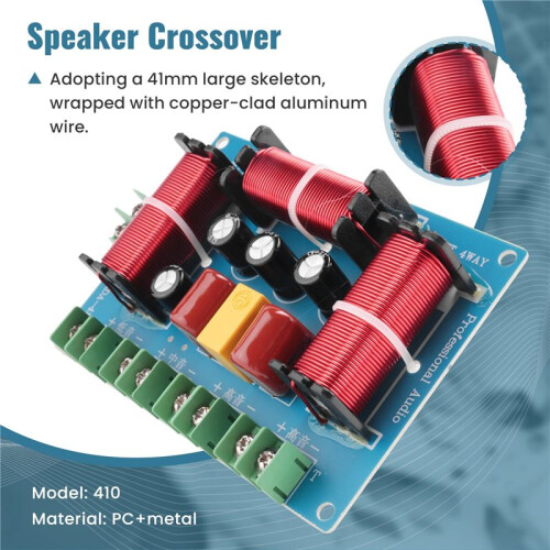 200W Speaker Crossover Double Treble+Midrange+Bass 4 Way Speaker Audio Frequency Divider Home Theater Speaker Divider 2