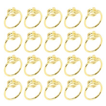 20Pcs Gold Leaf Napkin Rings - Gold Napkin Ring for Table Napkins - Holiday Napkin Rings Fall Napkin Rings for Party