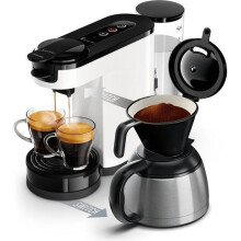 Cafetera a pod - PHILIPS - SENSEO - HD6592/05 - Switch 2-in-1 pod &amp; filtro - Bianco