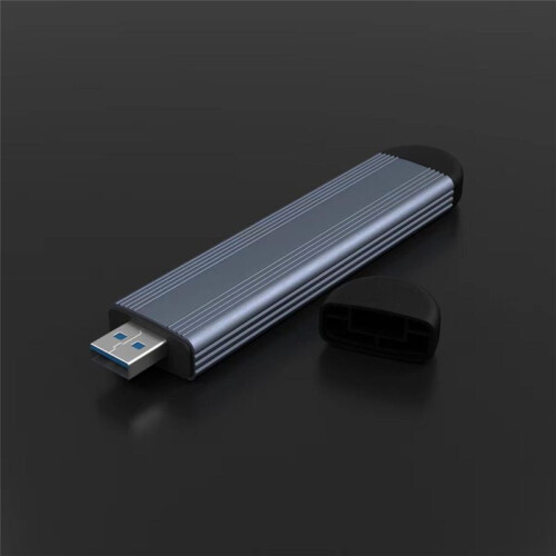 M.2 SSD Case M.2 to USB 3.1 Gen 2 10Gbps NVME SSD Case Dual Interface Inline SSD Case Supports NVME Protocol 2