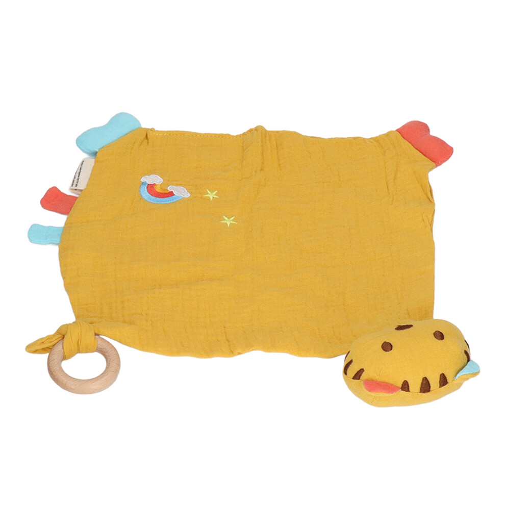 Cotton Tiger Shape Baby Security Blanket 39x30cm Teether Chewable