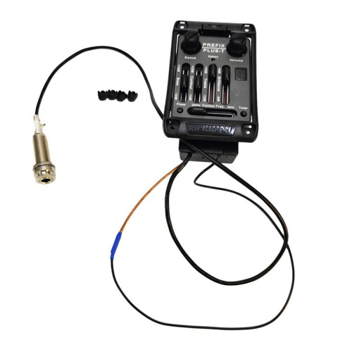 Gitarr Pickups Prefix -T Onboard Preamp Matrix Akustisk Pickup EQ Equalizer med Tuner Soft Piezo